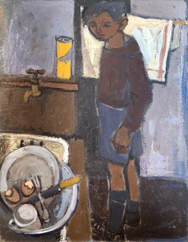 Boy at a Kitchen Sink