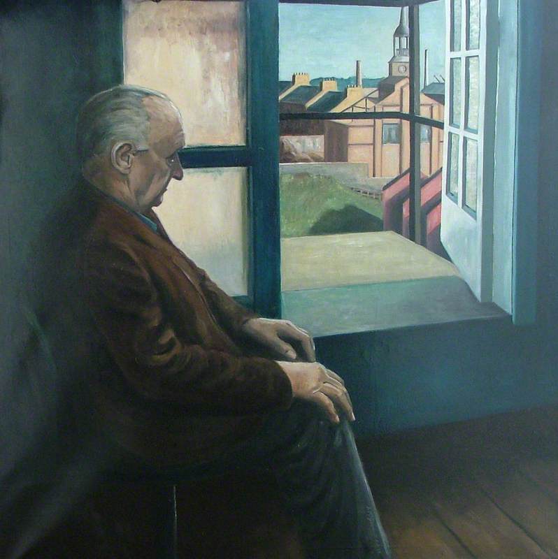 Untitled (Elderly Man by Window, Dens Works, Dundee)