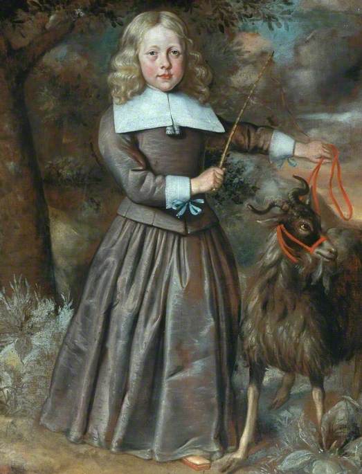 Portrait of a Boy with a Goat