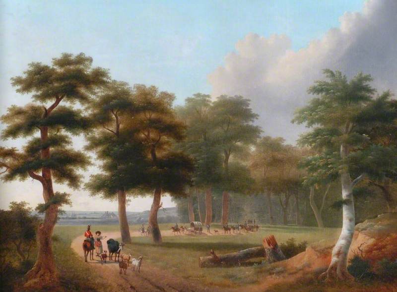 Landscape with a Military Convoy