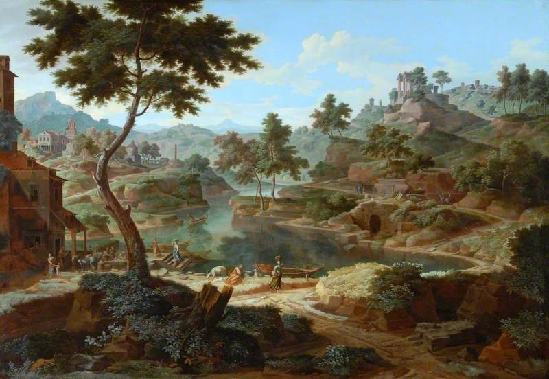 Classical Landscape with Figures and Ruins