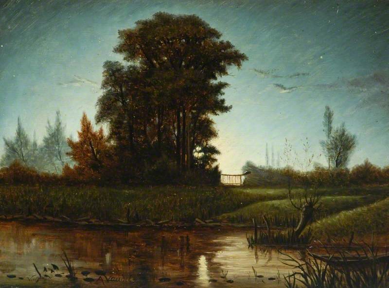 Landscape with a Lake, Evening