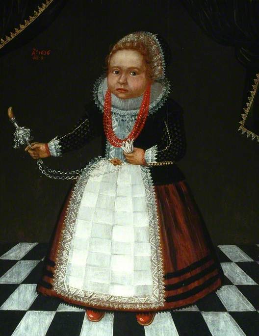 Portrait of a Child with a Coral Necklace