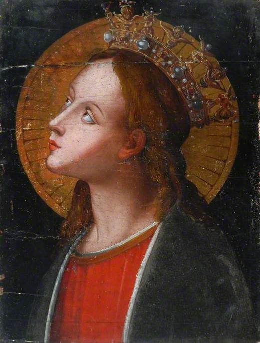 Head of a Female Saint