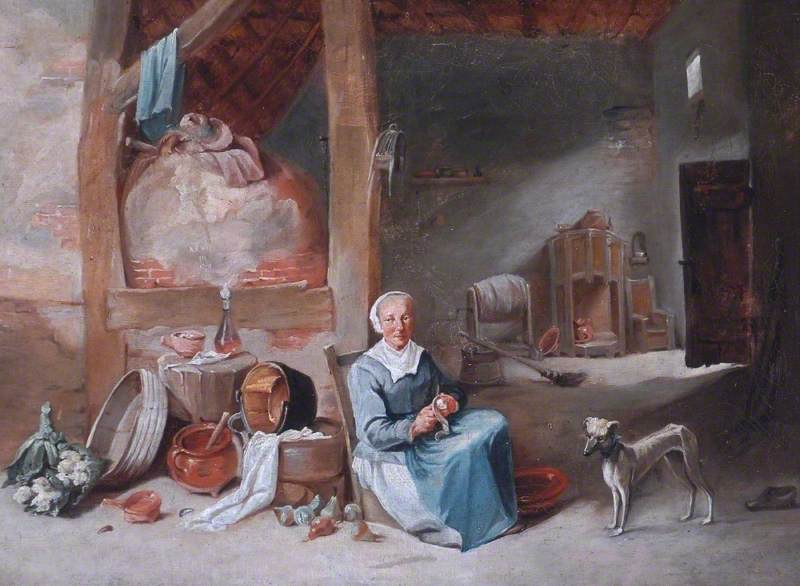 Interior, Woman Cleaning Vegetables