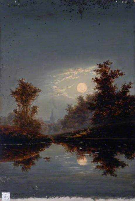 St Cuthbert's Church, Darlington, County Durham, in the Moonlight