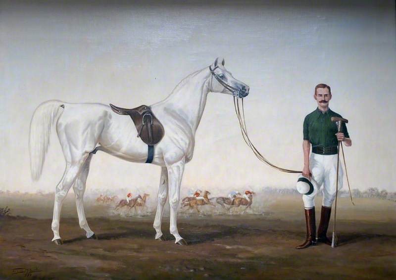 Captain Henry de Beauvoir de Lisle (1864–1955) and His Pony, 'Snowy', c.1900