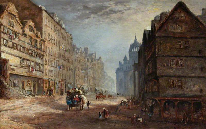 View of the High Street, Looking East, from the Lawnmarket, Edinburgh