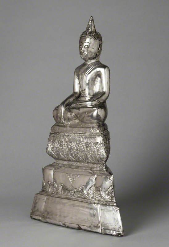 A Buddha on Shaped Pedestal Base