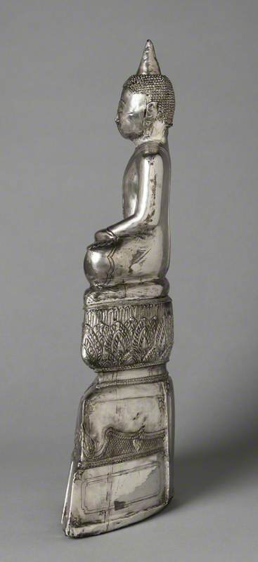 A Buddha on Shaped Pedestal Base