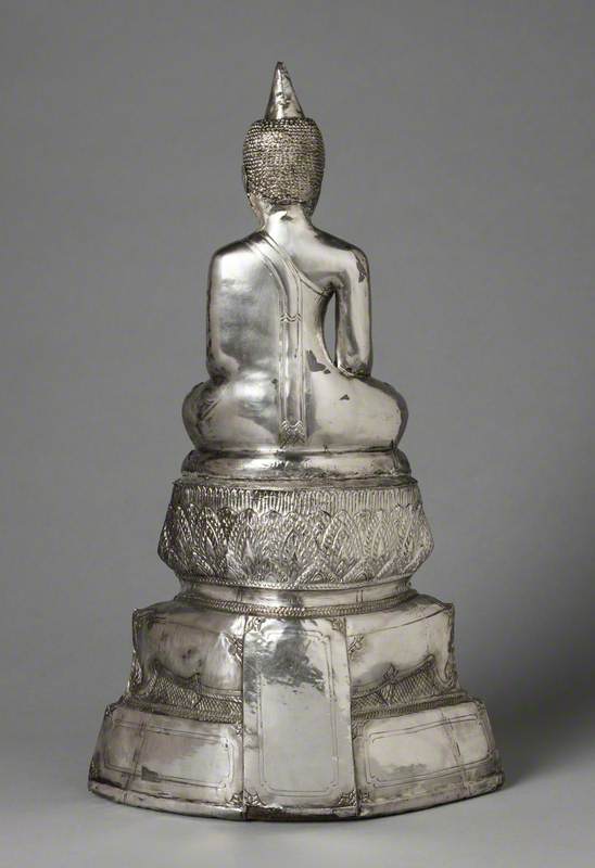 A Buddha on Shaped Pedestal Base