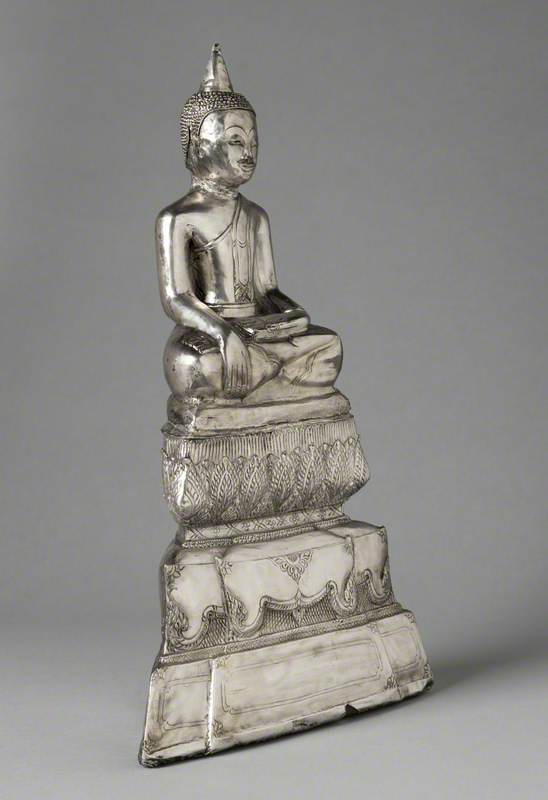 A Buddha on Shaped Pedestal Base