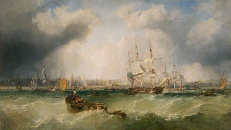A Busy Shipping Lane off Liverpool