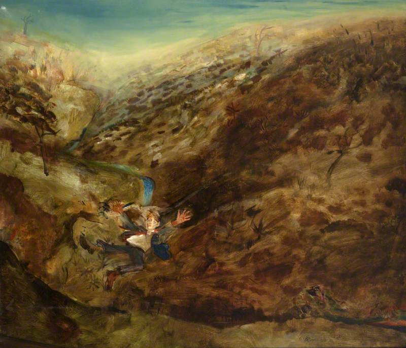 Falling Figure in an Autumn Valley