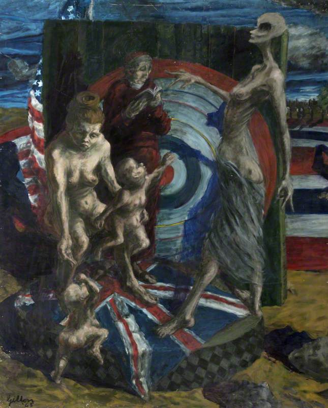 Composition with Figures and Flags