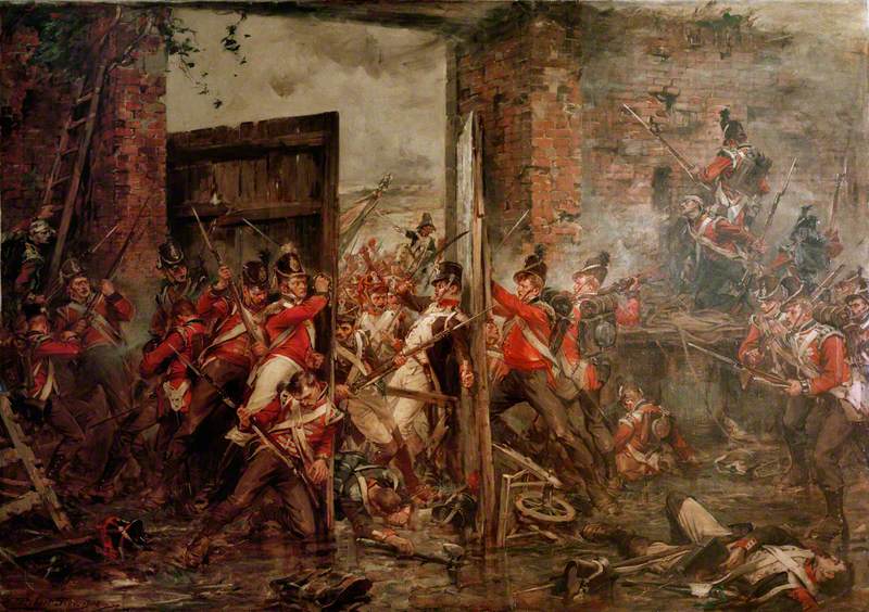 Closing the Gates at Hougoumont, 1815