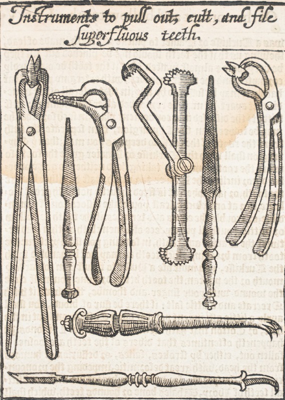 Instruments to Pull Out, Cut and File Superfluous Teeth
