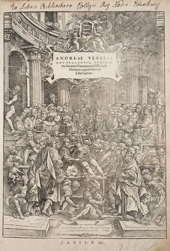 Anatomical Dissection Frontispiece, Andreas Vesalius