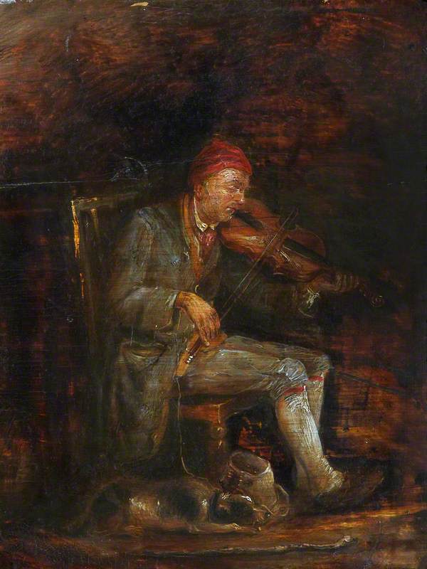 Study for 'The Blind Fiddler'