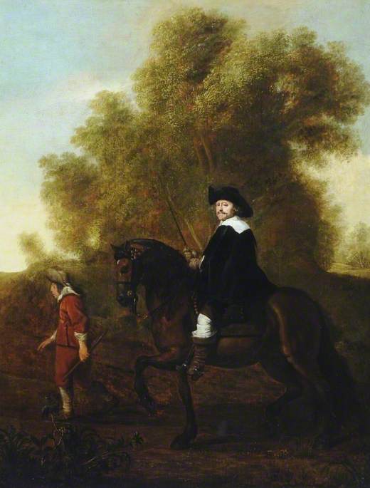 Man on Horseback with a Page
