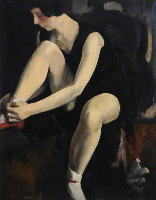 Study of a Ballet Girl Preparing for a Rehearsal