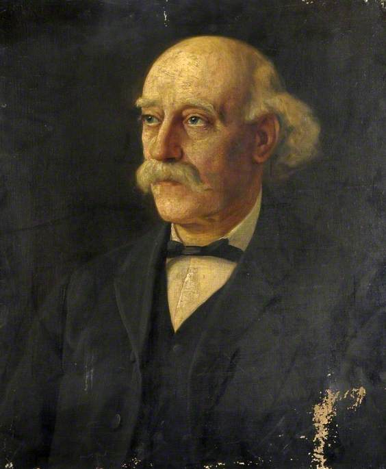 Portrait of a Man Facing Left, with a Moustache and a Bow Tie
