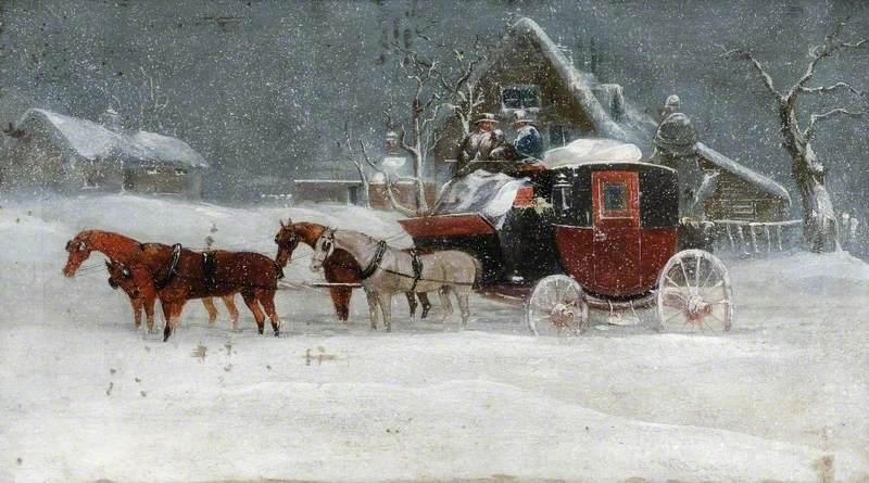Coach in a Snowstorm