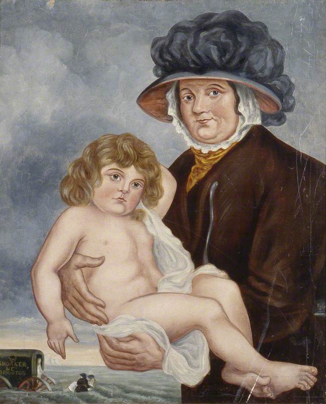 Martha Gunn Holding the Infant George IV