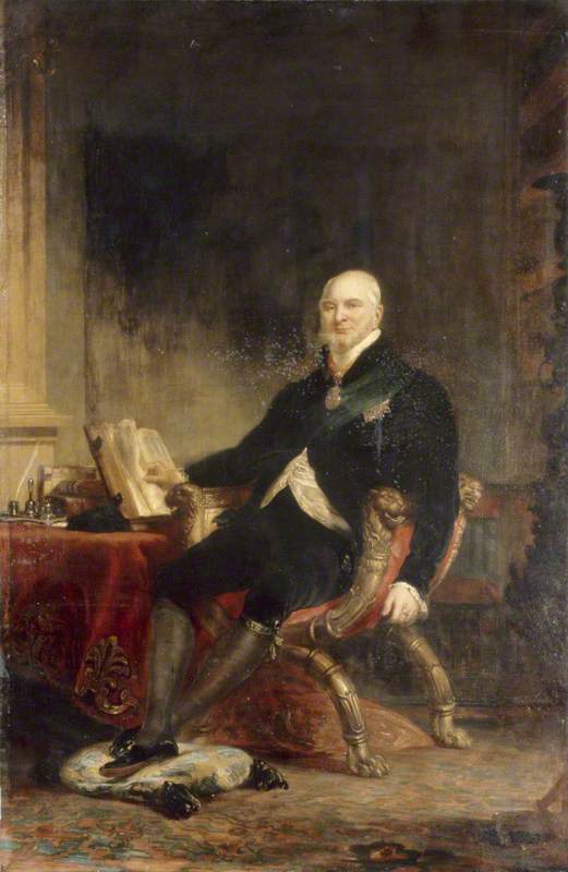 Portrait of a Man Wearing a Garter Star