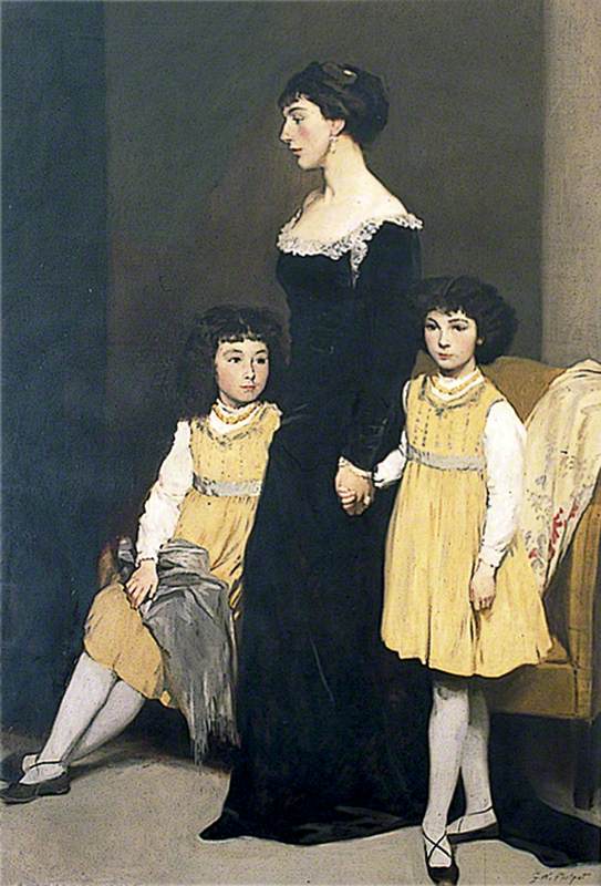 Mrs Basil Fothergill and Her Daughters, Rosemary and Barbara