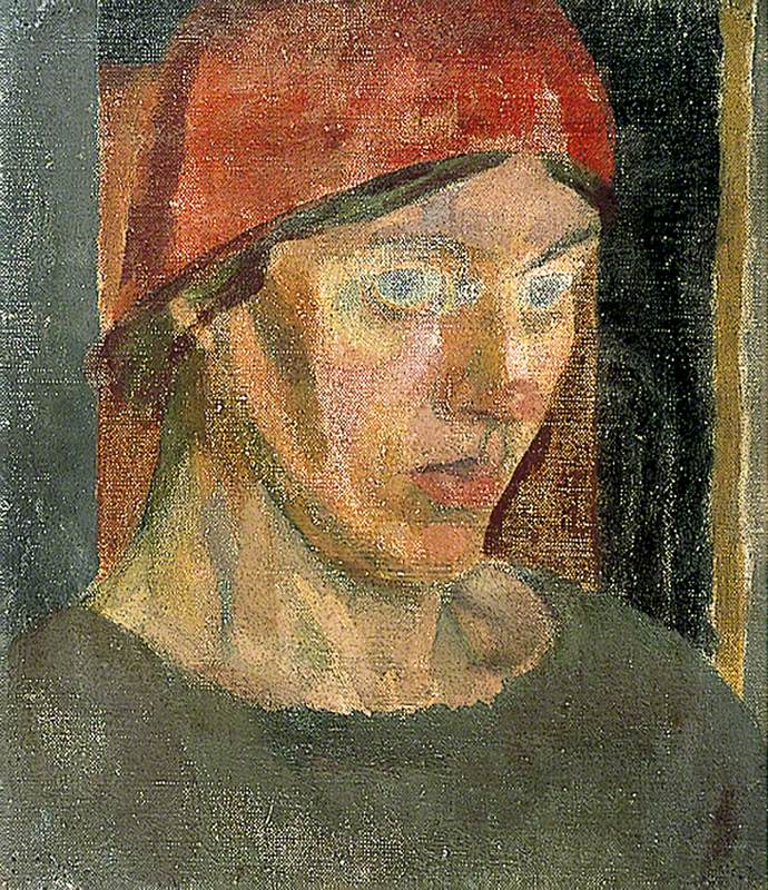 Vanessa Bell (1879–1961), in a Red Headscarf