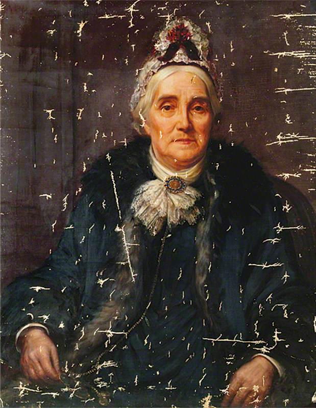 Portrait of an Old Lady Holding Her Spectacles