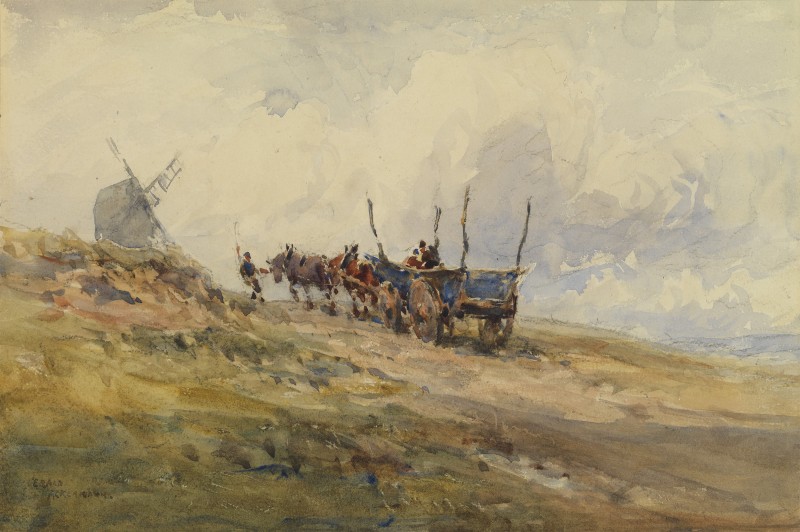 Landscape with Mill and Farm Wagon