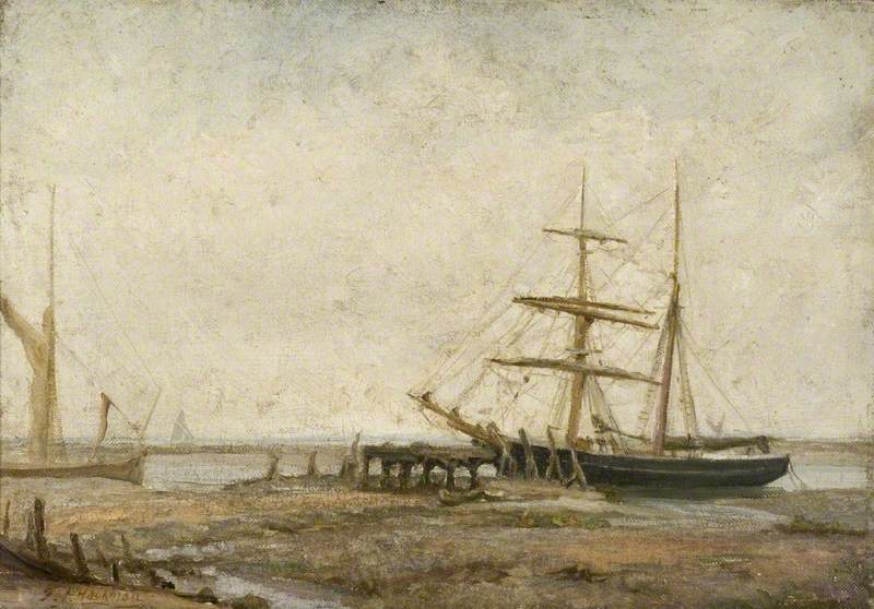 Schooner and Barge Loading at Bradwell Quay