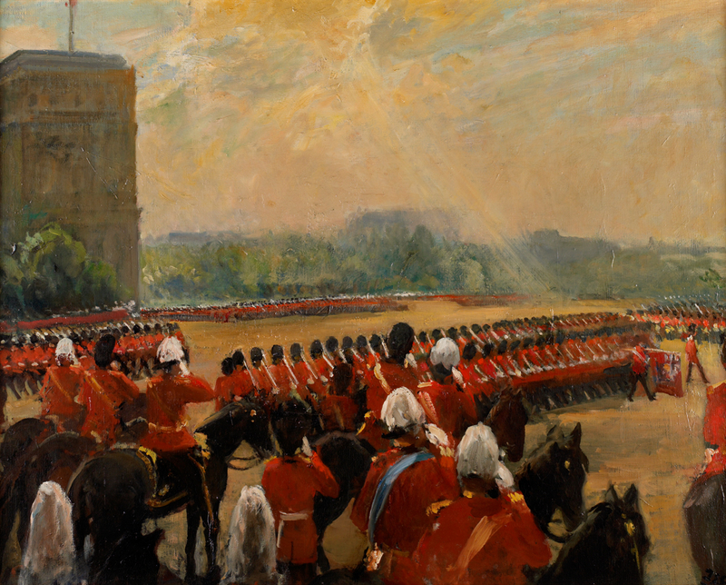 Trooping the Colour before King Edward VII