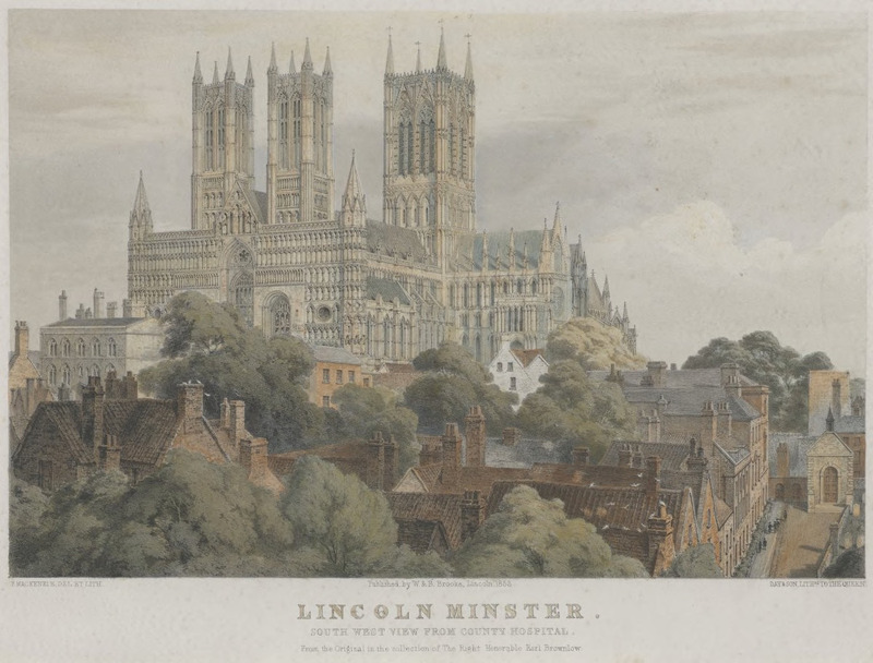 Lincoln Minster.  South West View from County Hospital