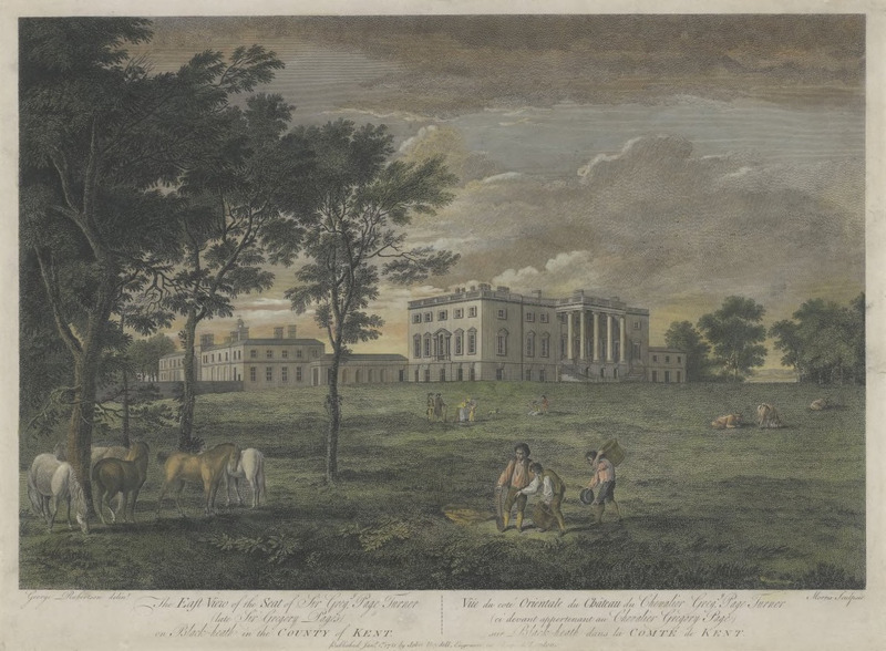 The East View of the Seat of Sir Gregory Page Turner (late Sir Gregory Page's) on Blackheath in the County of Kent