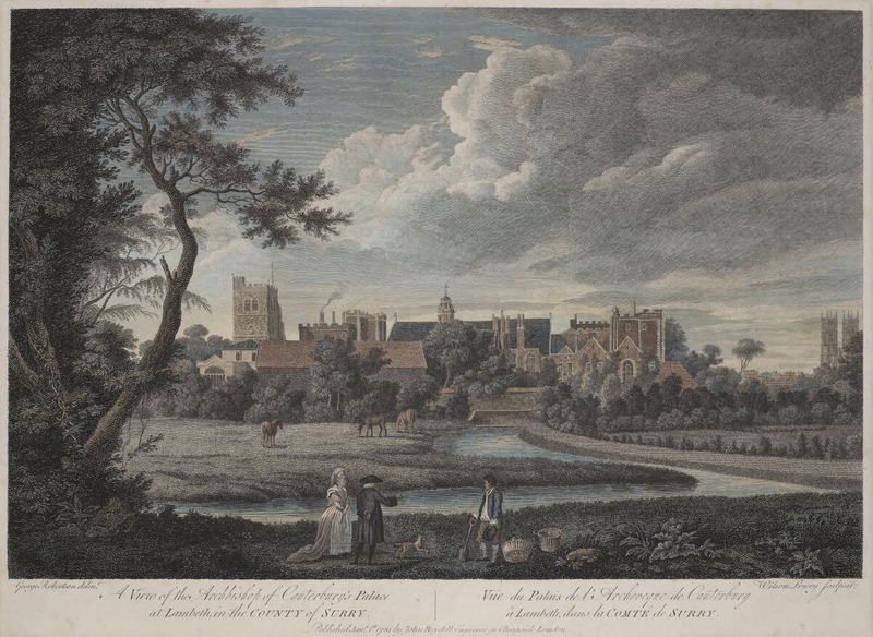 A View of the Archbishop of Canterbury's Palace at Lambeth, in the County of Surry [sic] / Vue du Palais de l'Archeveque de Canterbury / à Lambeth, dans la Comté de Surry
