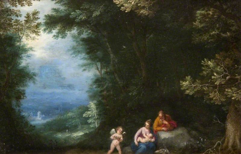 A Wooded Landscape with the Rest on the Flight into Egypt