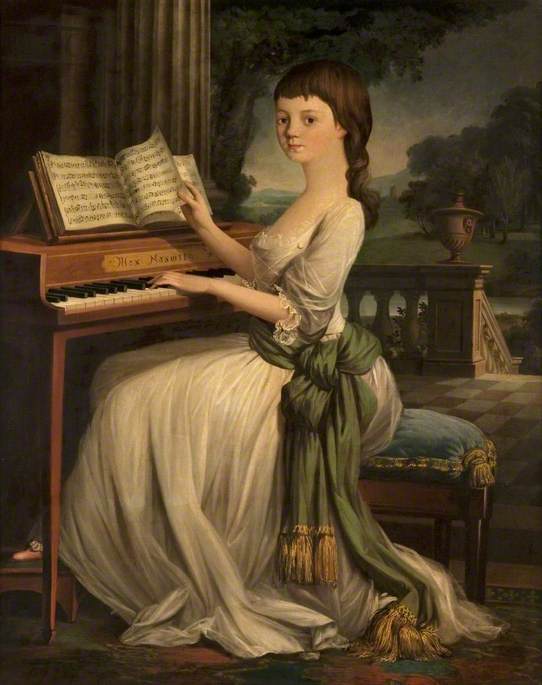 A Girl at a Harpsichord