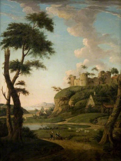 Landscape with Rustics and Sheep near a Castle