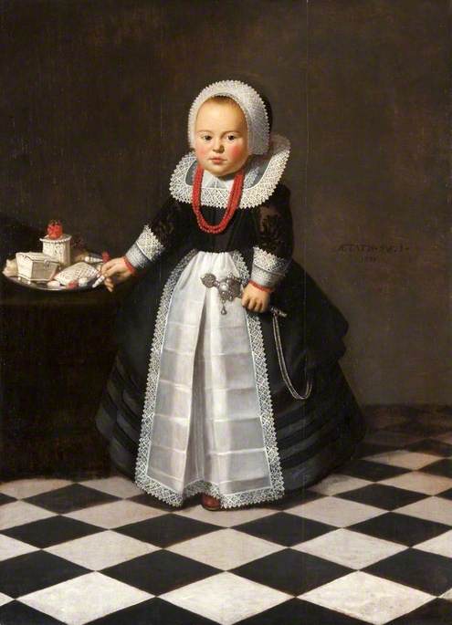 Portrait of a Girl, Aged One, with a Rattle