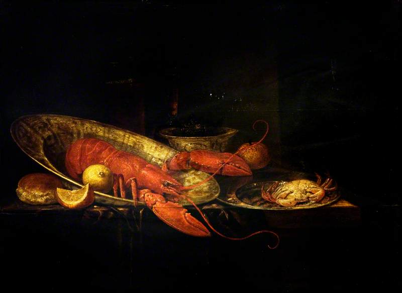 Still Life: Lobster, Fruit and Glasses