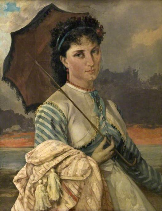 Woman with a Parasol, Mademoiselle Aubé de la Holde