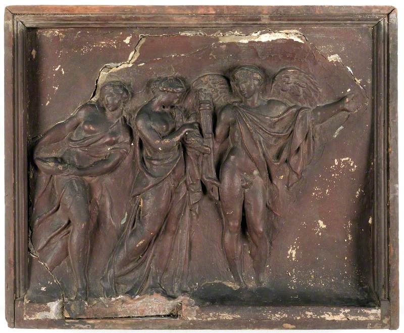 Relief of Cupid with a Torch and Female Figures