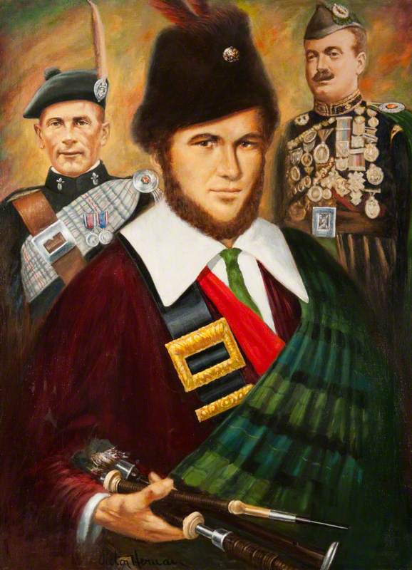 Three Pipers and a Painter