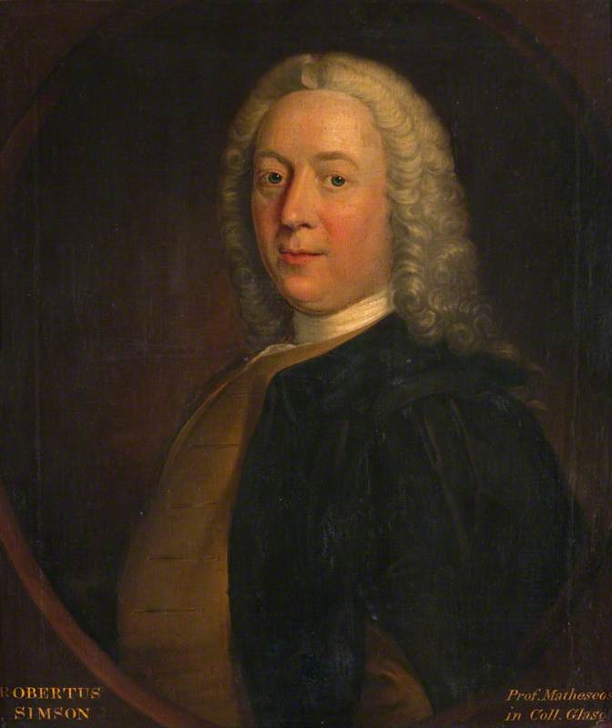 Robert Simson (1687–1768), Professor of Mathematics at the University of Glasgow (1712–1761) and Clerk of Senate (1728–1761)