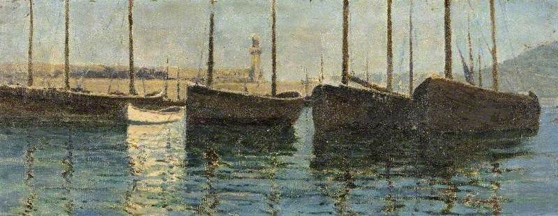 Boats in a Harbour (Sketch at St Ives, Cornwall)