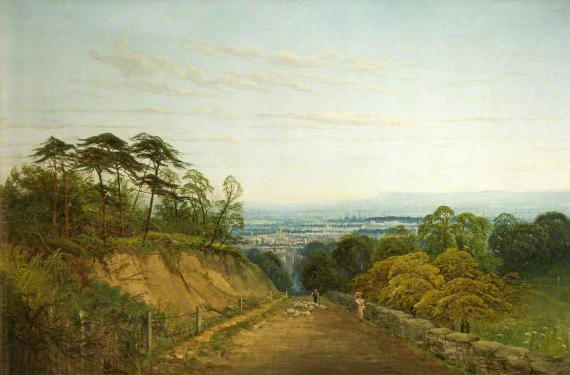 Leckhampton Hill with a Vista of Cheltenham, Gloucestershire