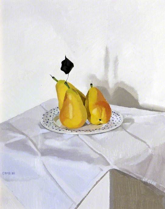 Three Pears on a Plate